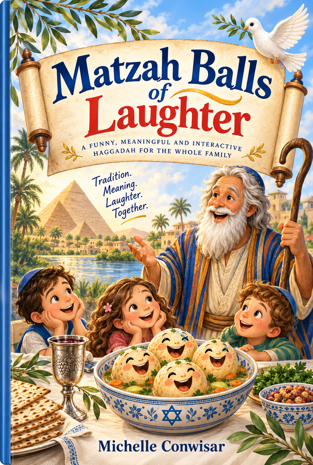 Matzah Balls of Laughter book cover by Michelle Conwisar